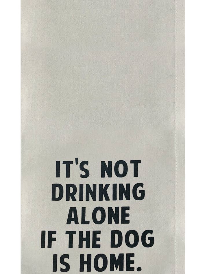 It's Not Drinking Alone If the Dog Is – Baumwoll-Spültuch für den Großhandel von Honestly Goods