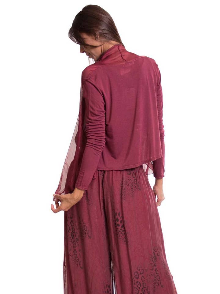 Gigi Moda - Wholesale Cardigan - Women's - Silk Front Cardigan1