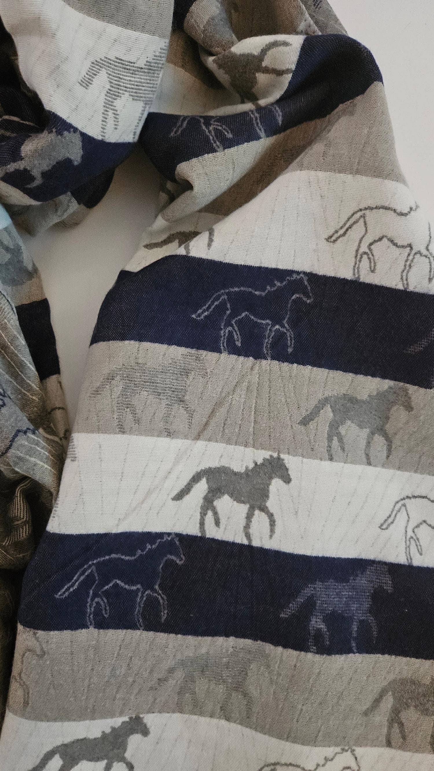 Shimena - Wholesale Scarf - Women's - Horses pattern cashmere feel wrap1