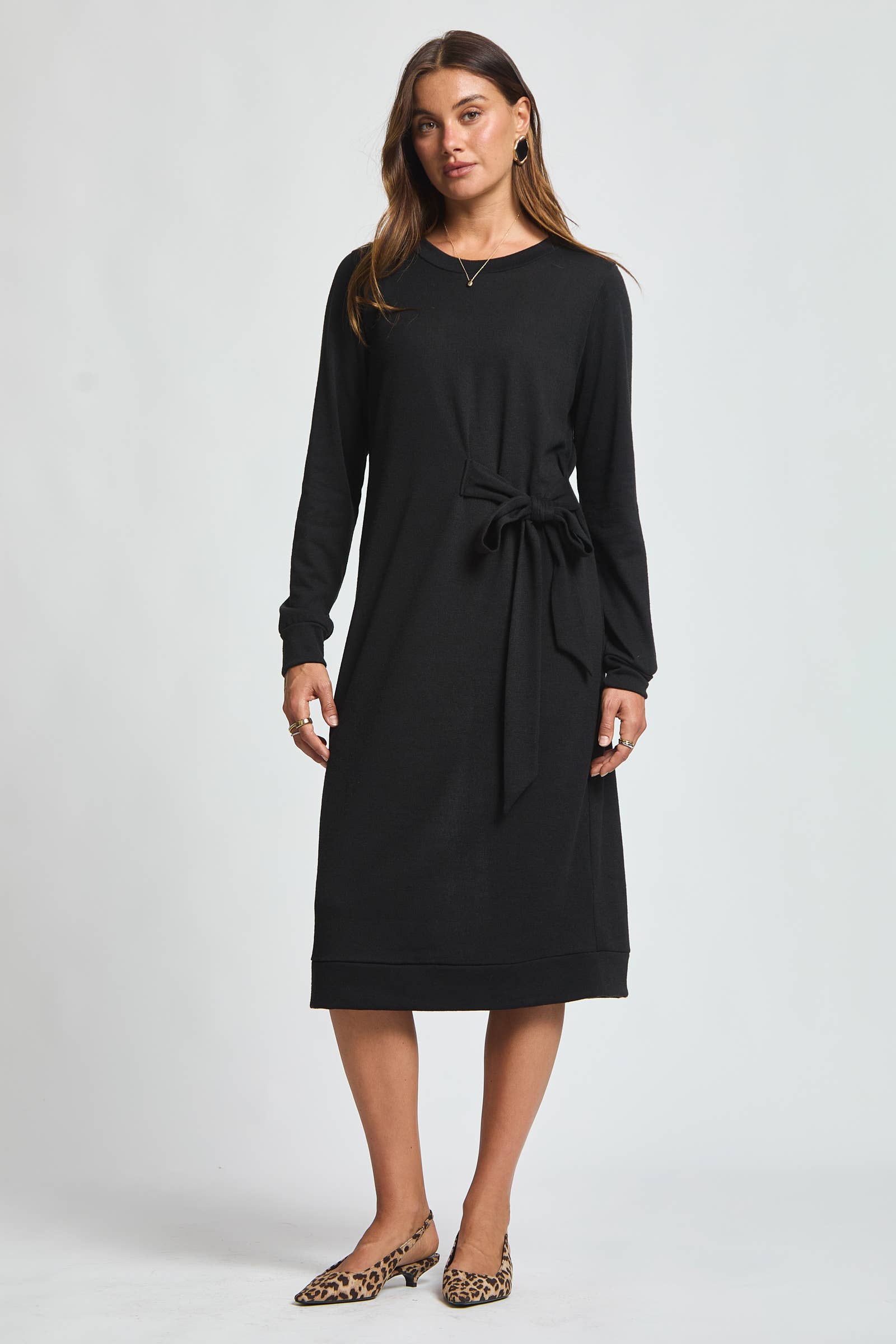 Dear Scarlett - Wholesale Dress - Women's - Hacci Knit Tunic Dress TRV-TIMELESS0