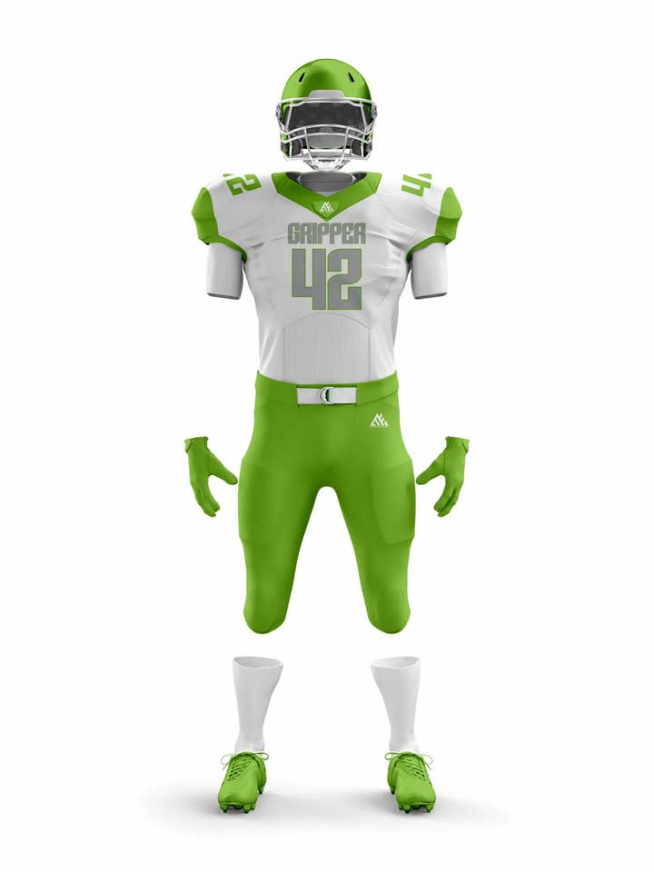 Gripper Neon American Football Uniform for wholesale by Midfield Apparel LLC