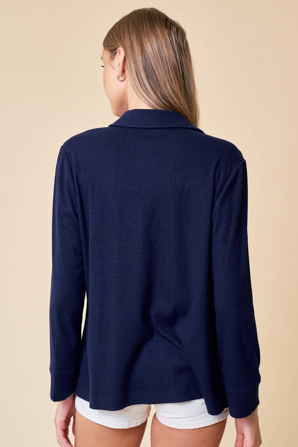 Doe and Rae - Wholesale Blazer - Women's - Placket Sleeve Knit Blazer - 10325J11