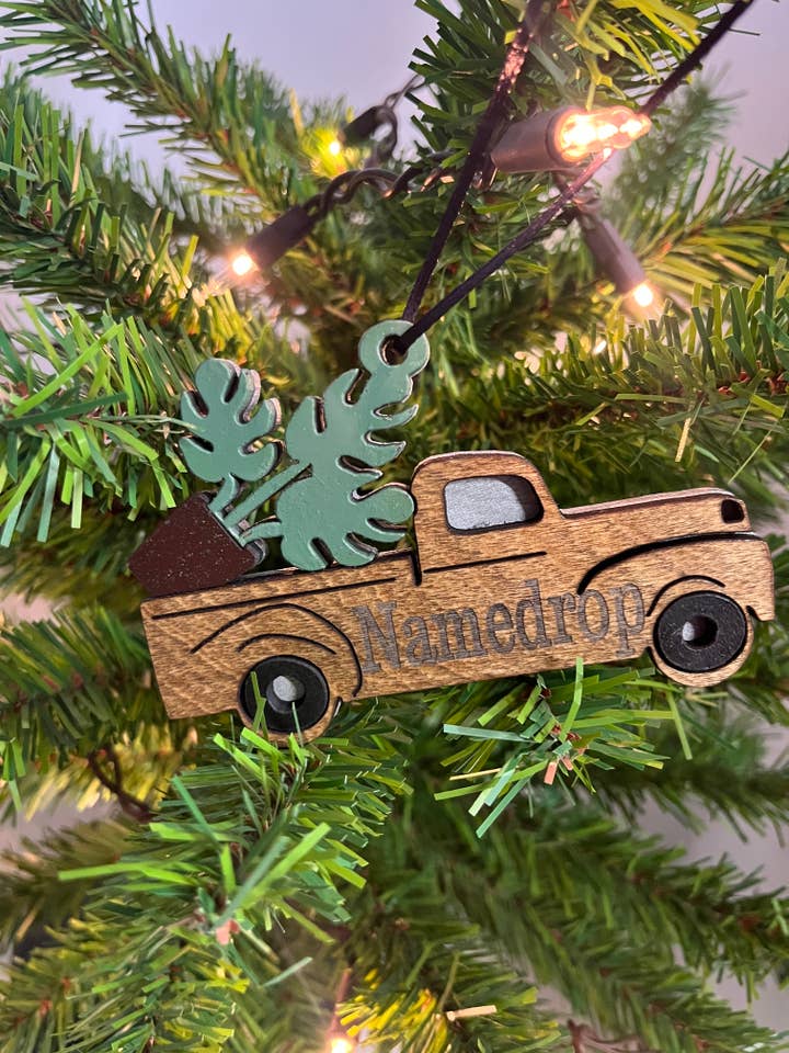 House Plant Truck Wooden Ornament for wholesale by Room To Improve