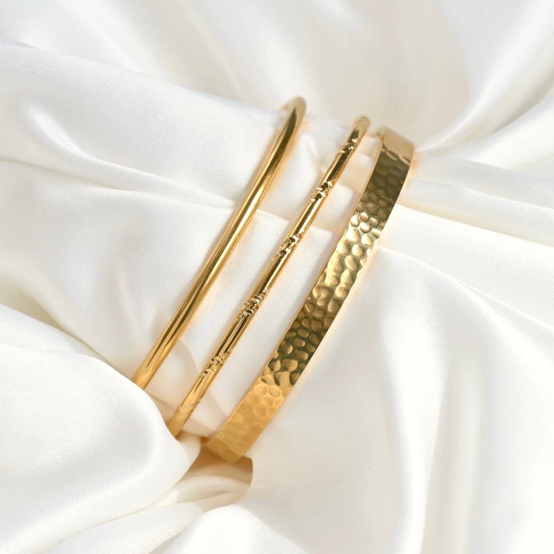 Blueyejewelry - Wholesale Cuff Bracelet - Slim Cuff Bracelets - Waterproof Gold Open Bangle -Claw Cuff4