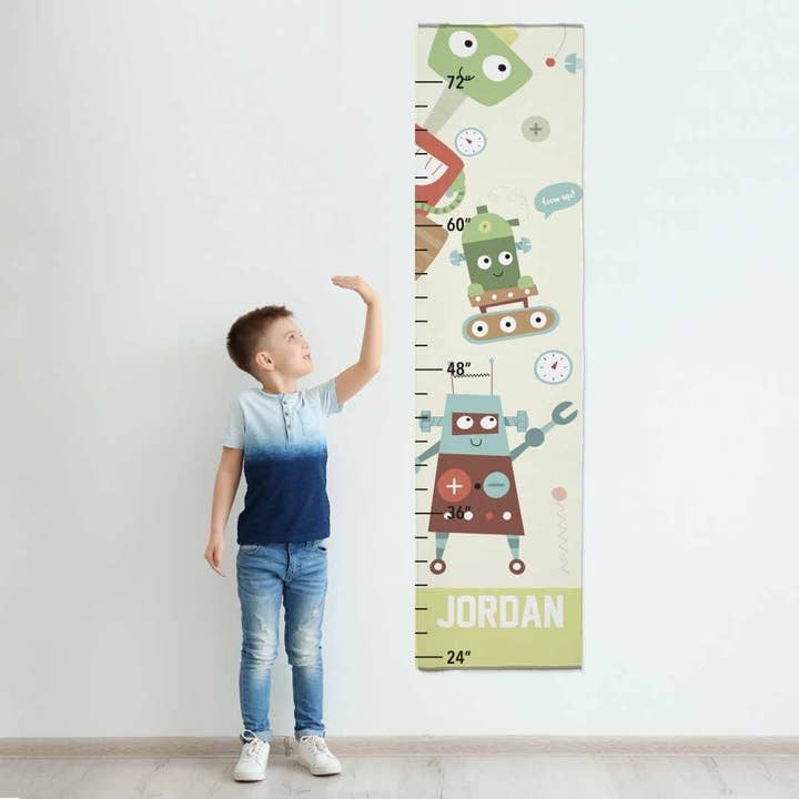 Robots Decal Growth Chart for wholesale by Potter's Printing