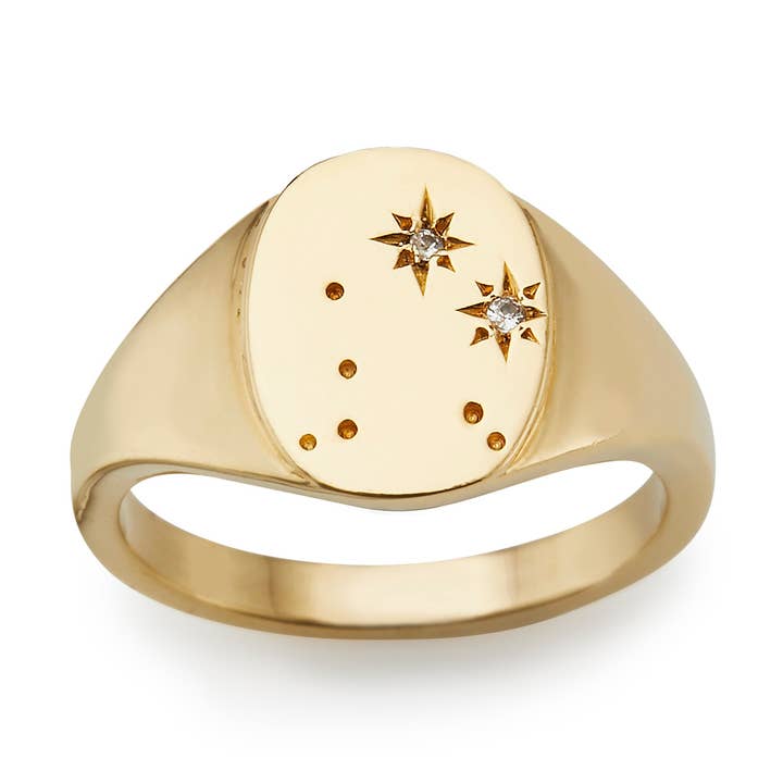 Anello con sigillo astrologico - Bilancia per la vendita all'ingrosso da parte di PL Collective