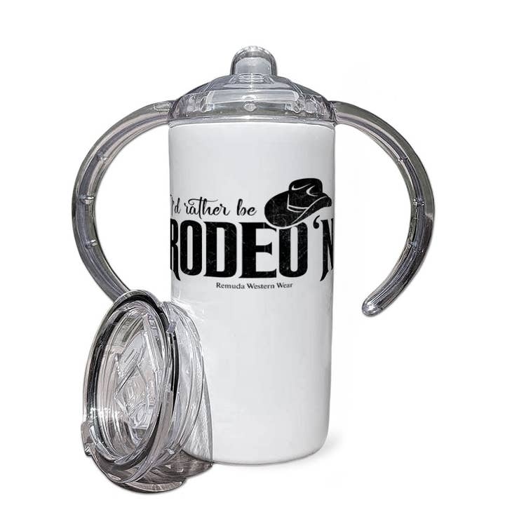 Je préfère être au rodéo - Gobelet à bec western pour nourrissons et tout-petits pour la vente par Remuda Western Wear