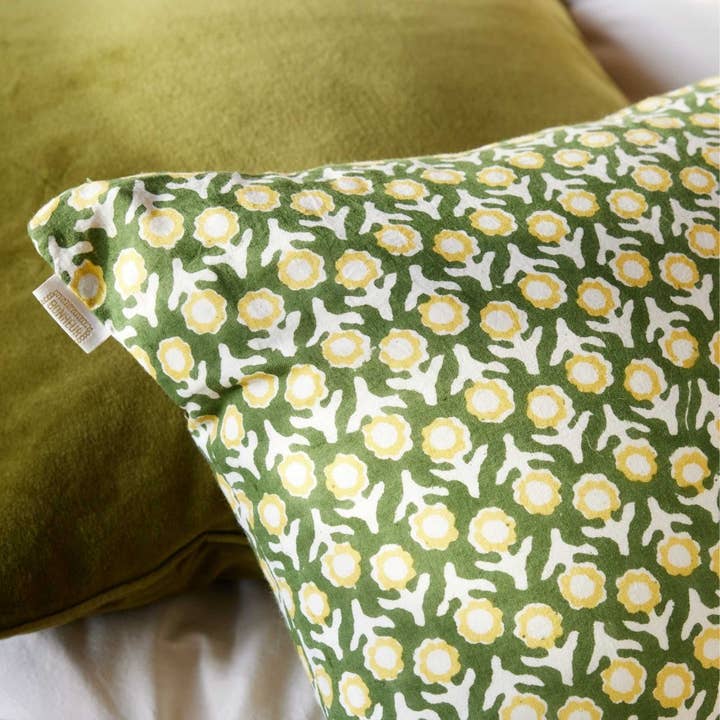 Bonheur du Jour - Wholesale Throw Pillow Cover - Cushion cover - Isha Green1