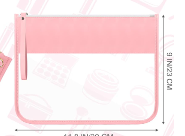 Lelly Loo Co. LLC - Wholesale Makeup/Cosmetic Bag - Clear Makeup Bag PVC Pouch with Wristlet 2