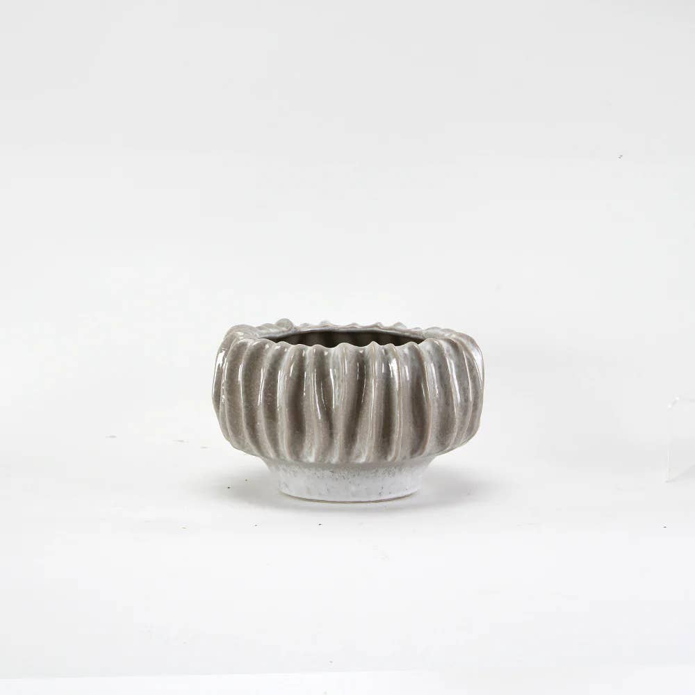 Galore Home - Wholesale Plant Pot - Rippled Haven Pots/Planters, Medium (H-6, D-10"x 9.75")
