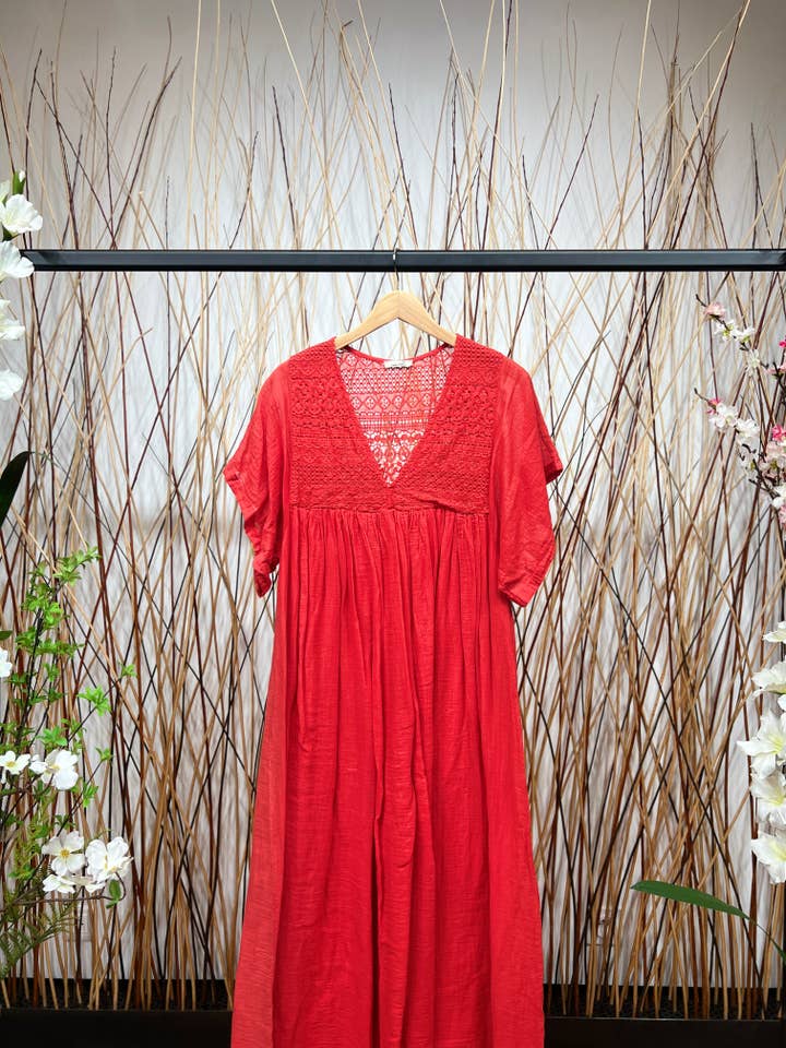 L'Emotion - Wholesale Dress - Women's - Long dress with lace top