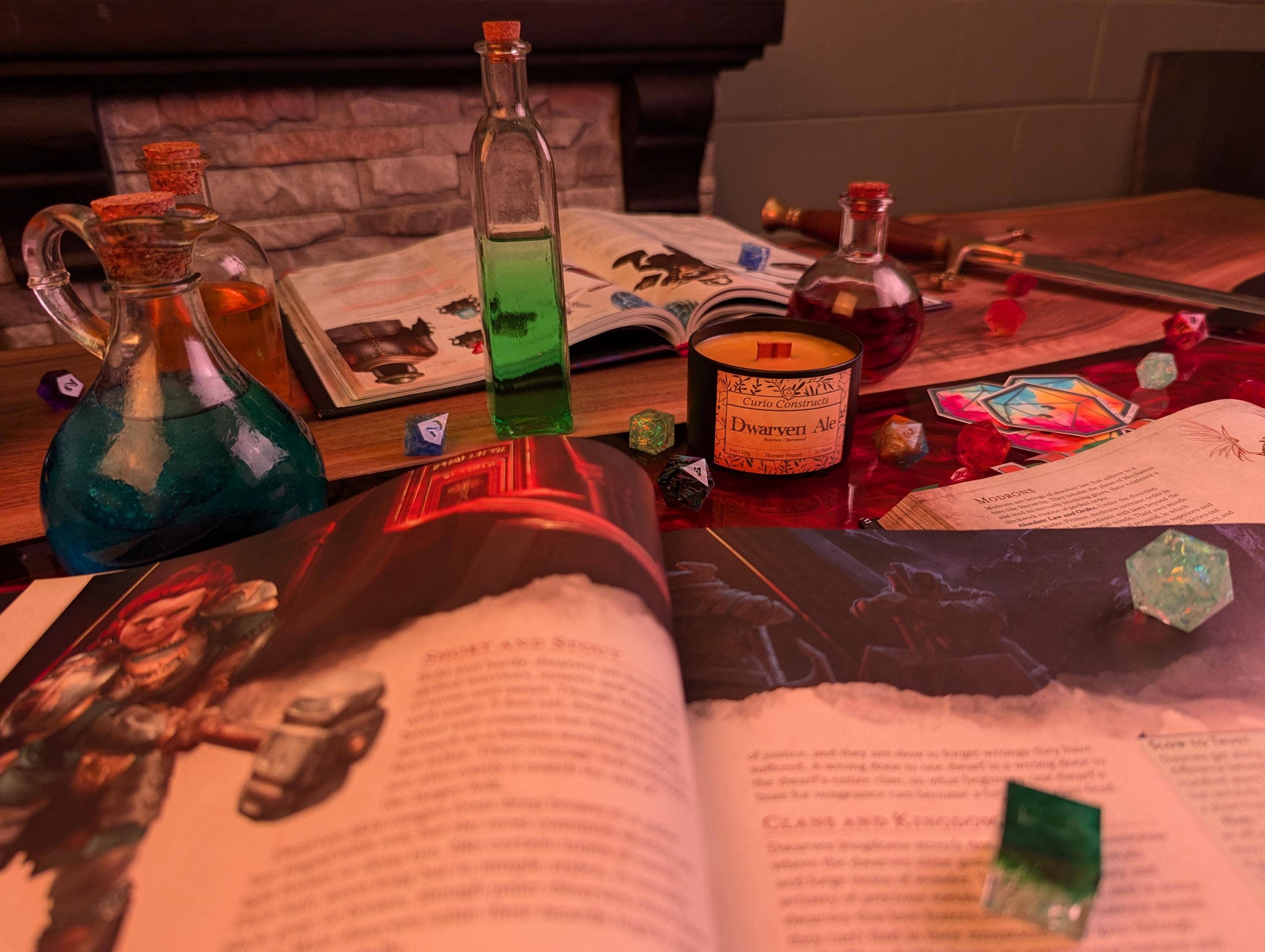 Curio Constructs - Wholesale Jar/Filled Candle - Dwarven Ale | Fantasy Soy Wax Wood Wick Candle1