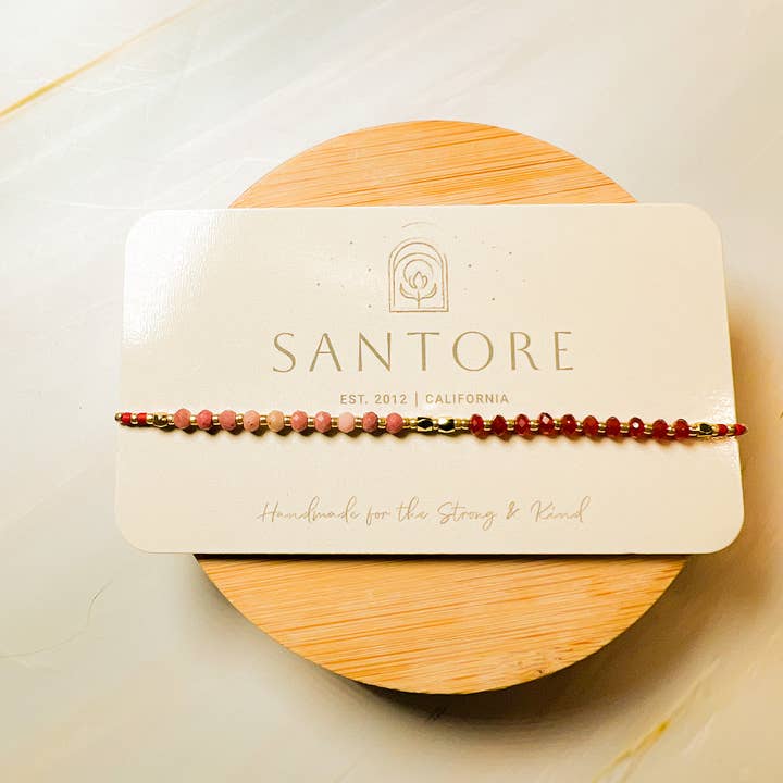Santore Jewelry Company - Wholesale Beaded Bracelet - Lulu: Gemstone and Seed Bead Thread Bracelet - Adjustable14