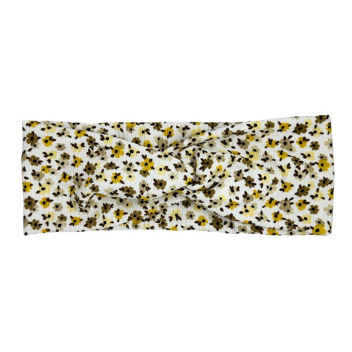 Twist Headband - Ditsy Daisy for wholesale by Junque Food Headband Hair Accessories