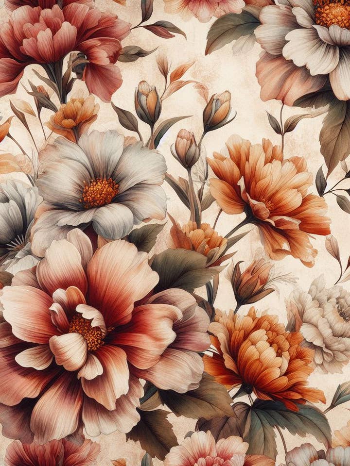 Pintura de Padrão de Flores em Aquarela II por atacado de Keep Calm Collection