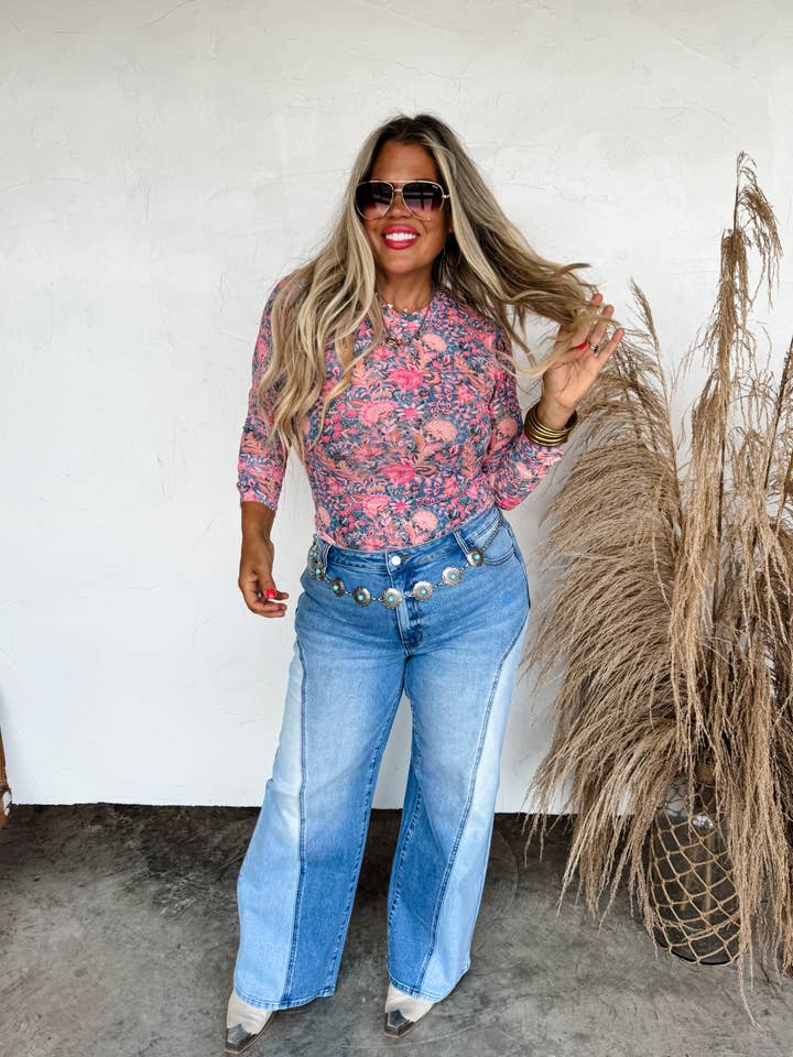 BLAKELEY - Wholesale Blouse - Women's - BOOTS & BLOOMS COLLECTION MESH TOPS5