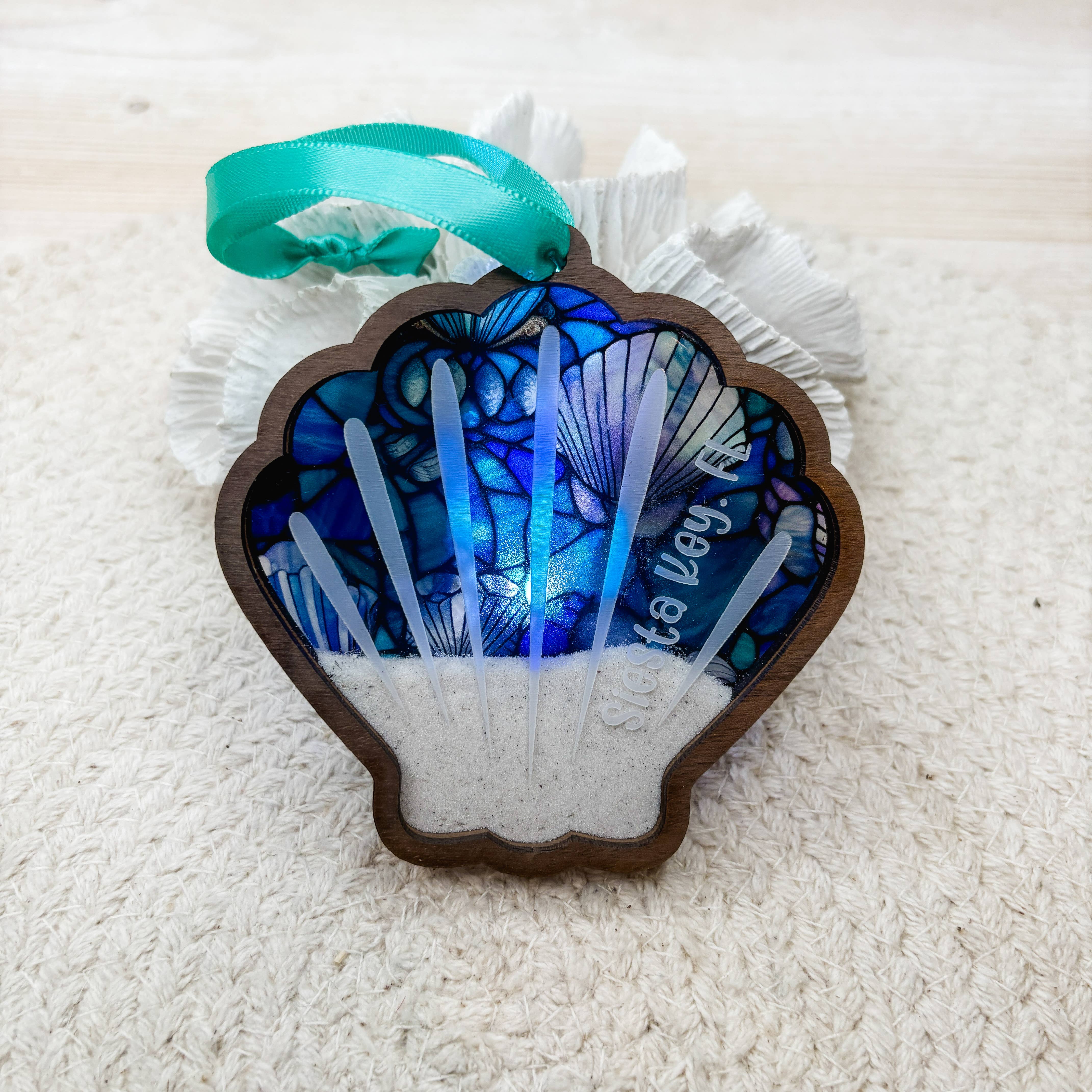 The Cottonseed Marketplace - Wholesale Ornament - Sand Keepsake Ornament - Sea Shell2