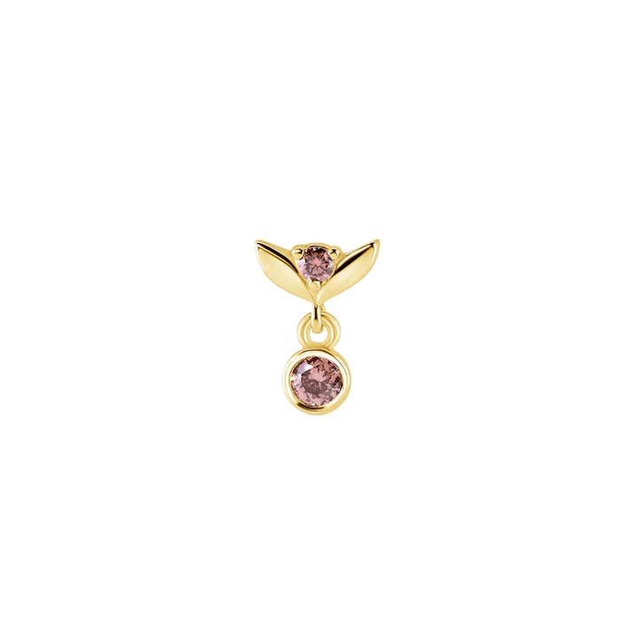 Tulip Dangle Bezel – 14K Gold Threadless/Threaded End for wholesale by Piercing-zone
