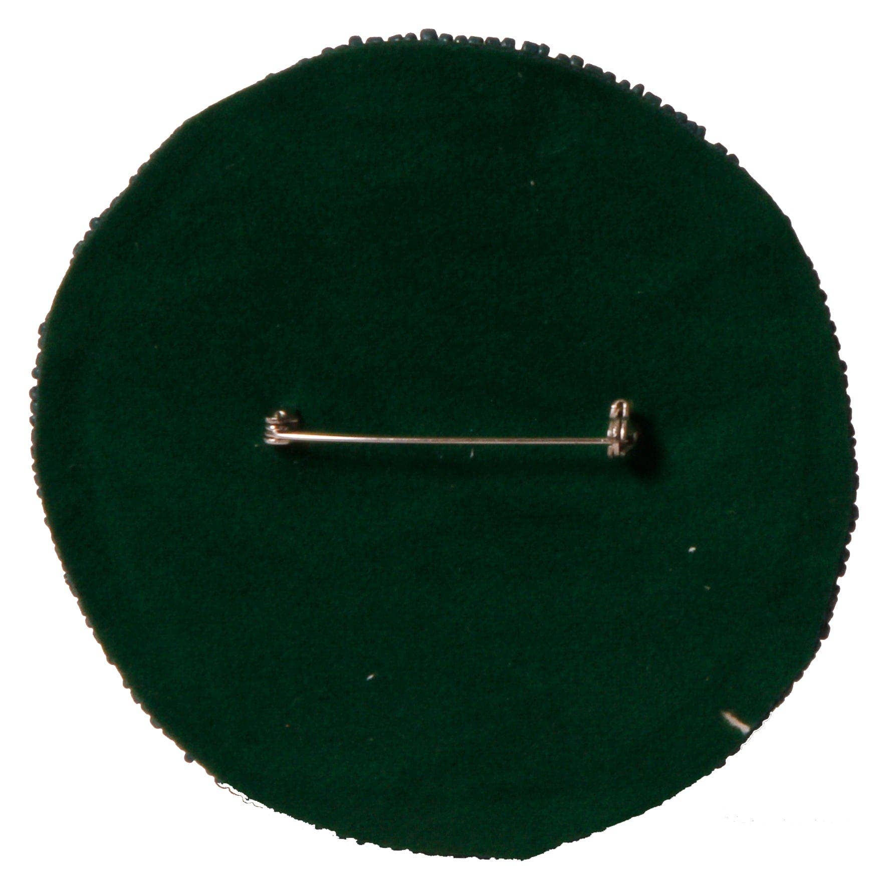 Desden - Wholesale Lapel Pin/Button - Baylor Sic 'em Bears Beaded Button in Green and Gold by Desden1