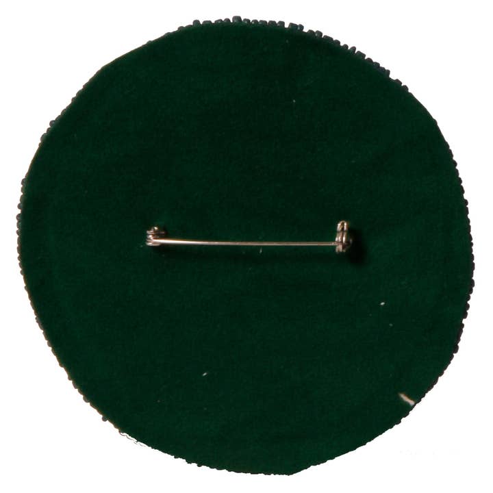 Desden - Wholesale Lapel Pin/Button - Baylor Sic 'em Bears Beaded Button in Green and Gold by Desden1