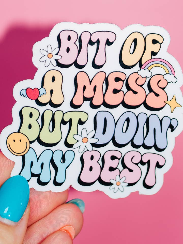 Lidt af rod, men gør mit bedste klistermærke, Mental sundhed for engroshandel hos ShopSourSweetener