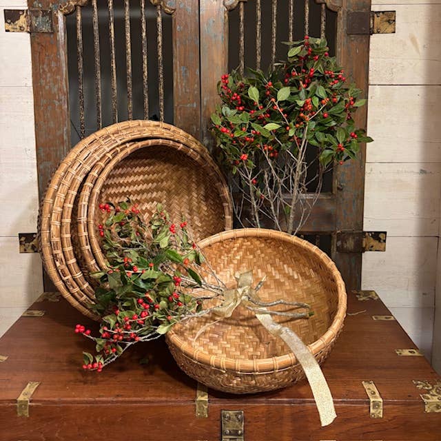 Asia West - Wholesale Basket - Baskets-Nesting Set of 5 (14"w to 19"w)2