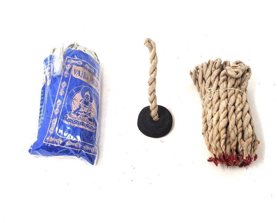 GREENROOTS USA LLC - Wholesale Incense - Tibetan Rope Incense - Vajra Medicine (45 Ropes) With Burner0
