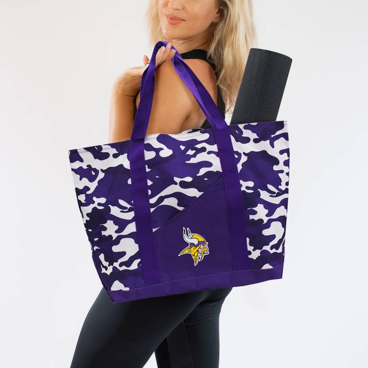 Little Earth Productions - Wholesale Tote Bag - Women's - NFL Minnesota Vikings Super-Duty Camo Tote3