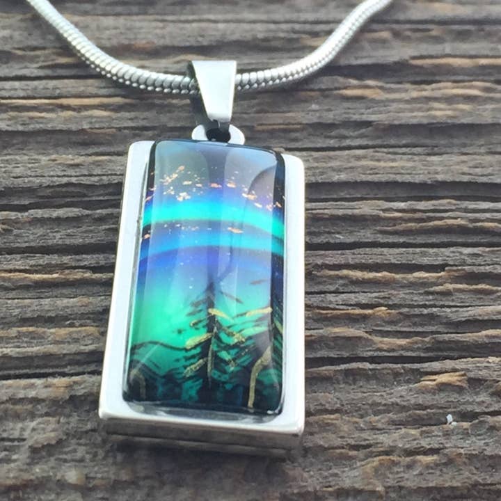 Be Inspired UP - Wholesale Pendant/charm necklace - Northern Lights "Tree Tops" Pendant, petite7