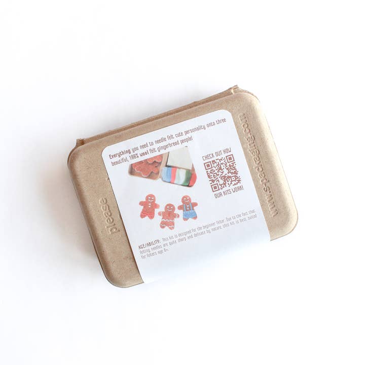 Sheep Creek Studio - Wholesale DIY Craft Kit - Mini Gingerbread Cookie Felting Craft Kit6