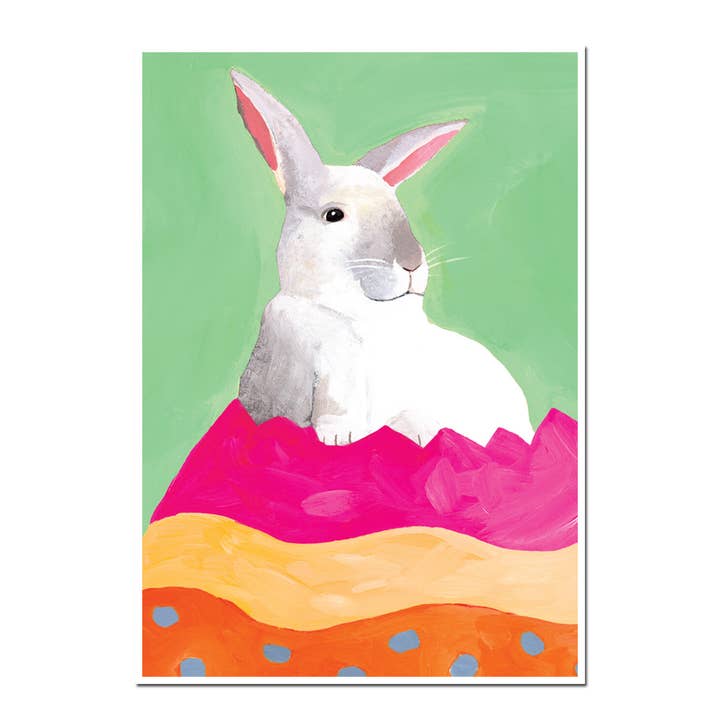 Biglietto di Pasqua con coniglietto per la vendita all'ingrosso da parte di Allport Editions