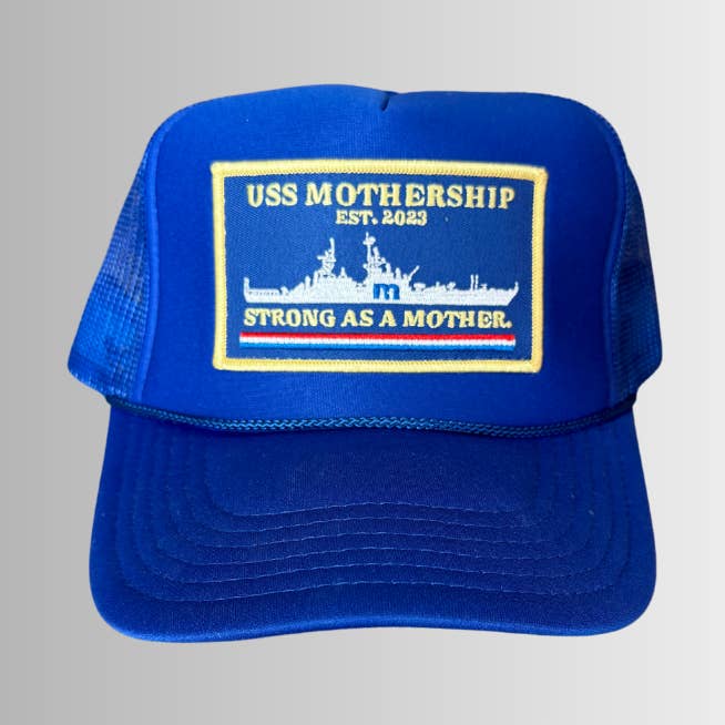 The Mothership Patch Hat - Royal Blue for wholesale by Mother Hats