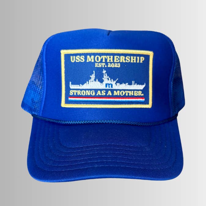 The Mothership Patch Hat - Royal Blue for wholesale by Mother Hats