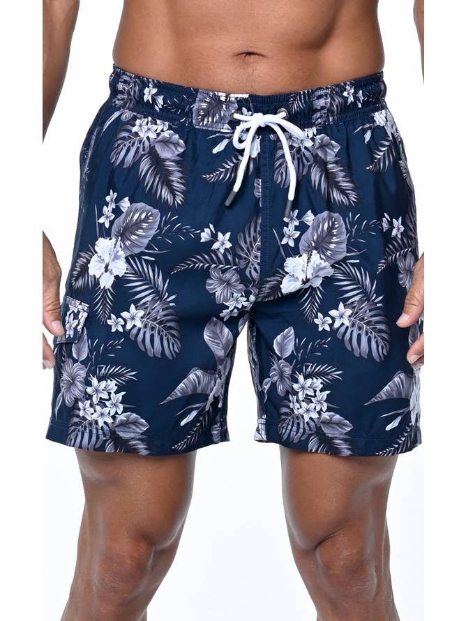 Hawk's Bay - Wholesale Swim Shorts - Men's - Men's Swimming Elastic Printed Fun Prints Boardshorts