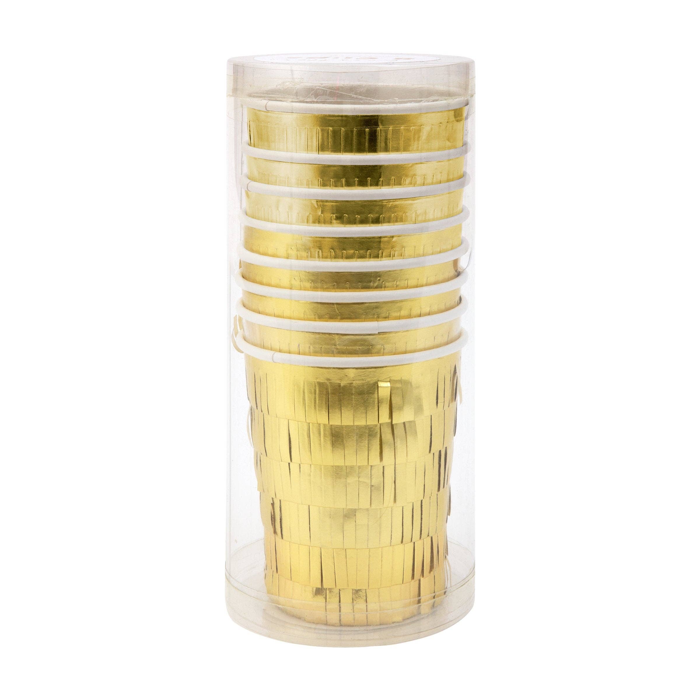 Meri Meri - Wholesale Disposable Cup - Gold Fringe Party Cups1