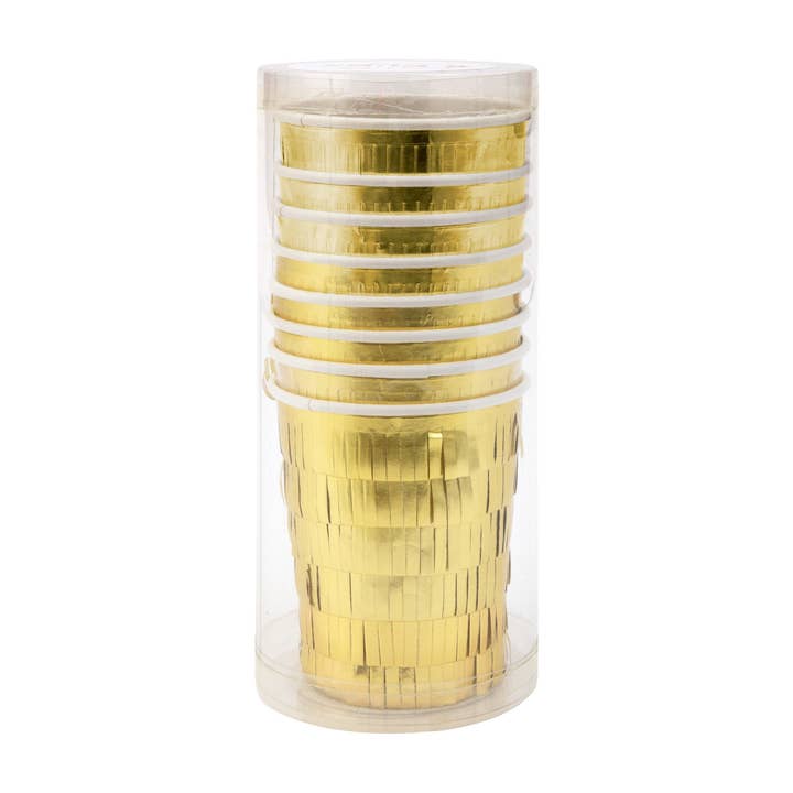 Meri Meri - Wholesale Disposable Cup - Gold Fringe Party Cups1