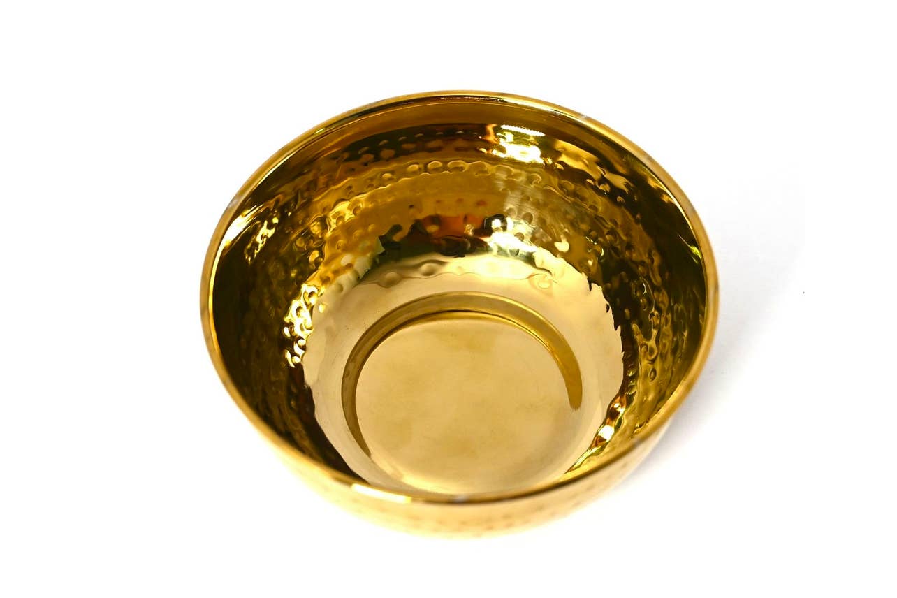 Verve Culture - Wholesale Serve Bowl - Dal Serving Bowl - Hammered Stainless Steel2