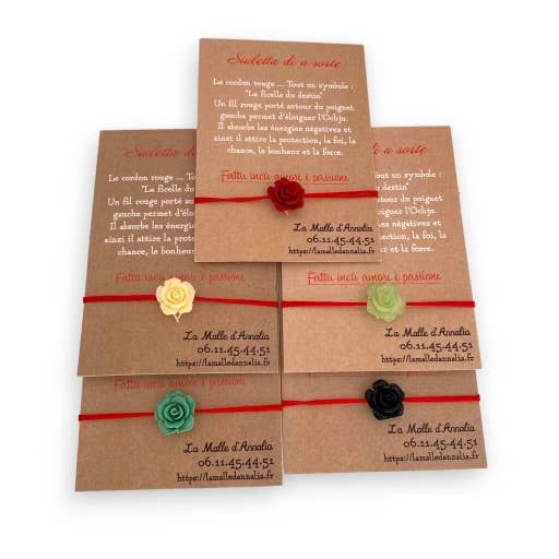 Rood draad armband bloem voor wholesale door lamalledannalia