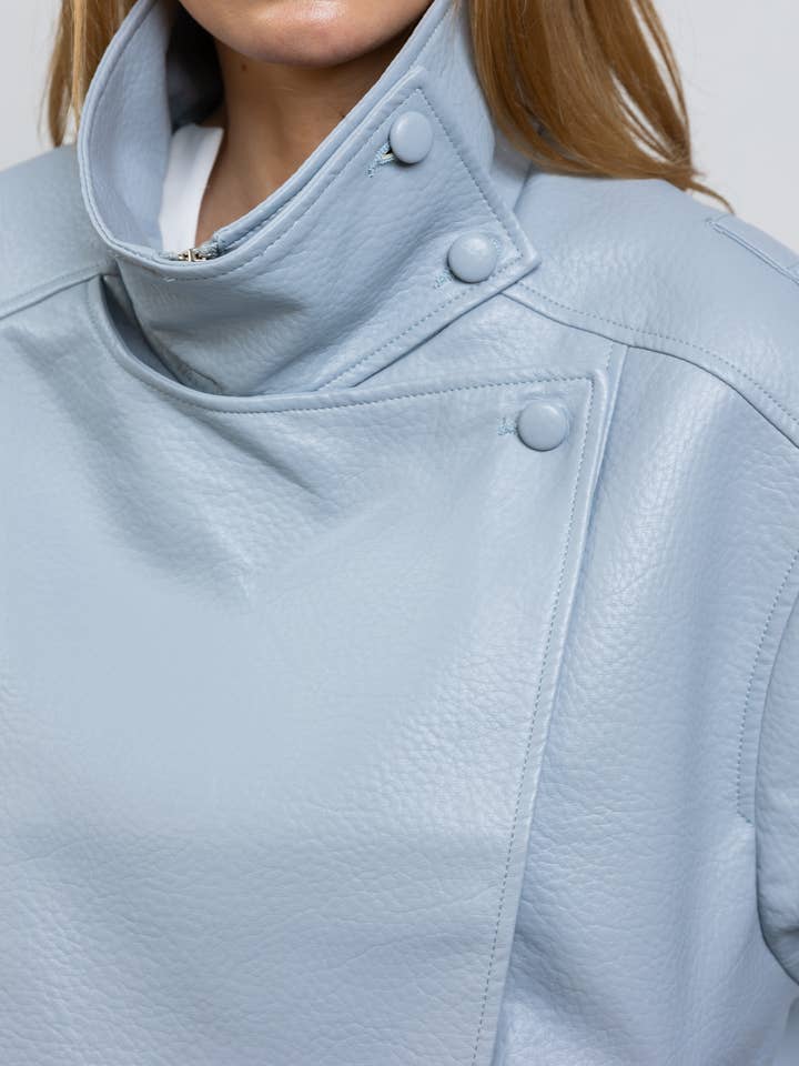 KZELL PARIS - Wholesale Leather Jacket - Women's - FAUX LEATHER BIKER JACKET21