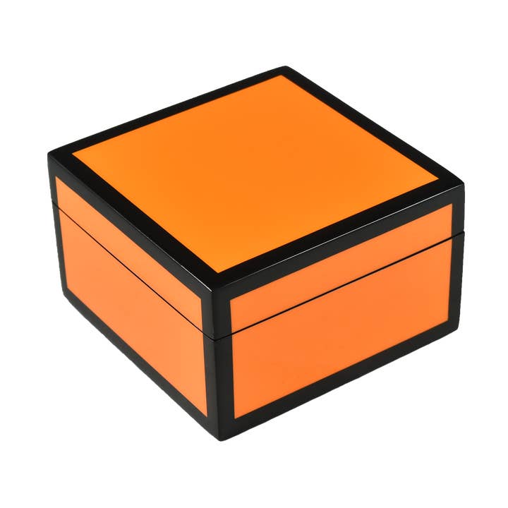 Orange avec noir - Boîte carrée - L-31FSOB pour la vente par Pacific Connections
