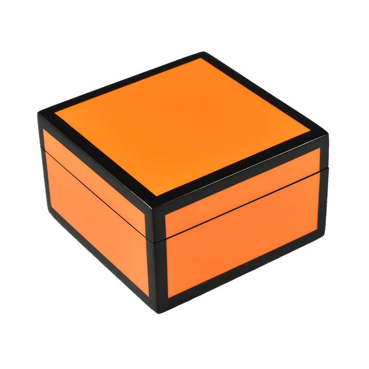 Laranja com Preto - Caixa Quadrada - L-31FSOB por atacado de Pacific Connections