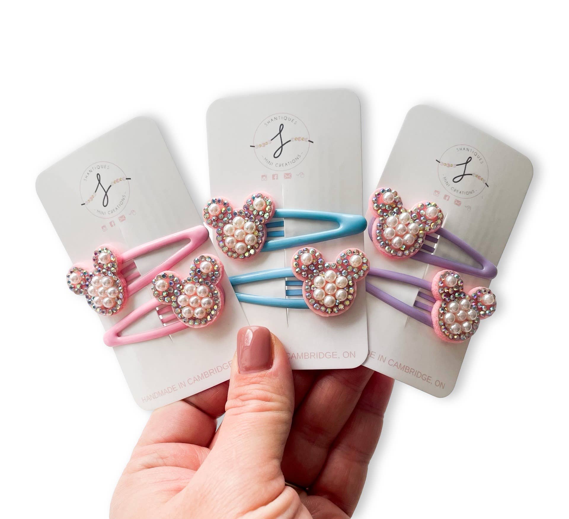 Shantiques Mini Creations - Venta al por mayor Pinzas para el pelo - Niños - Conjuntos completos de Snap Clip - Diversión primaveral6