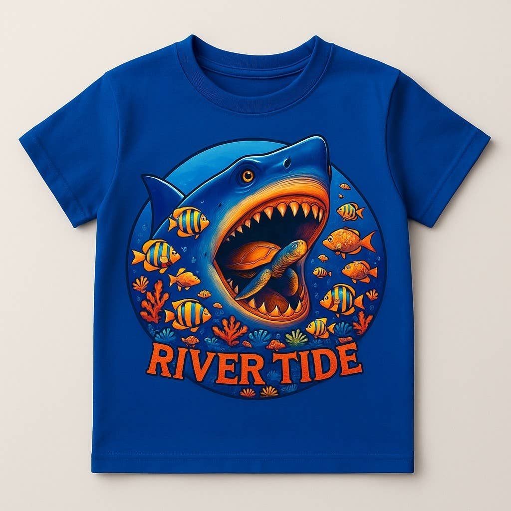 Blue Megalodon Tee Shirt  for wholesale on Faire0