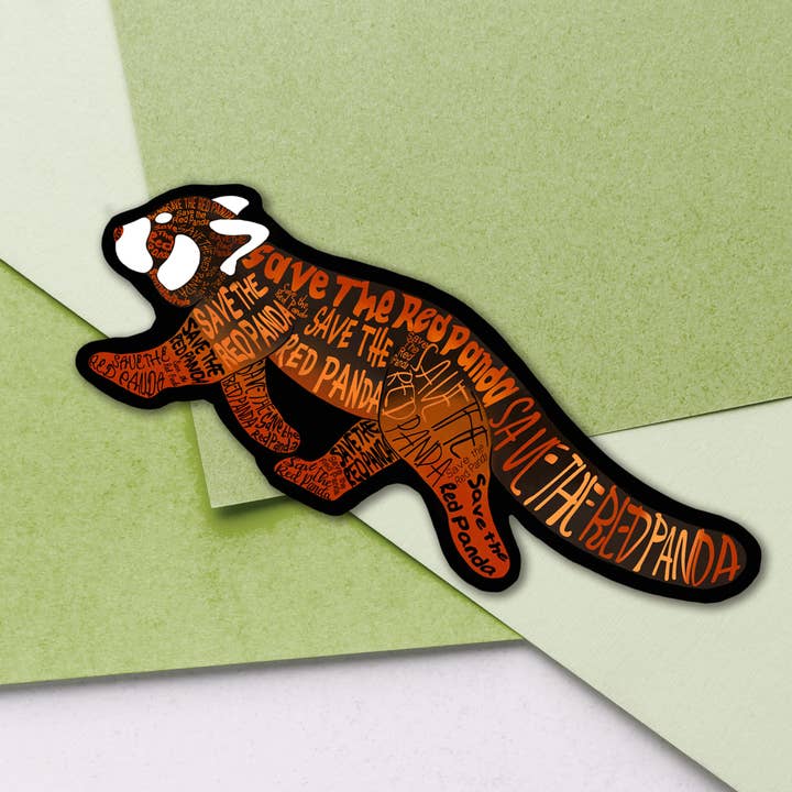Bewaar de rode panda-sticker voor wholesale door Cappy Trails