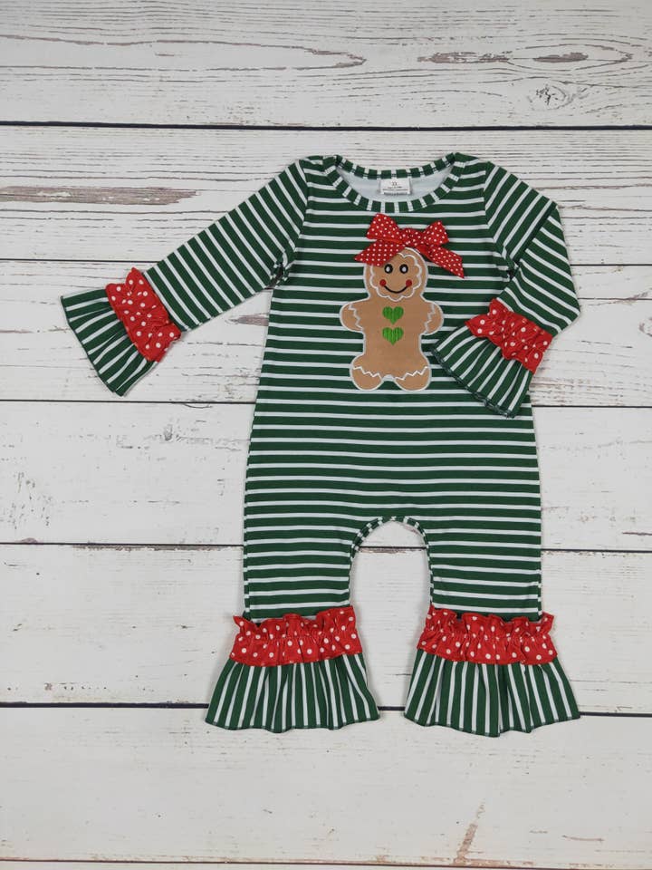 sassy kids palace – Großhandel Strampler – Baby – Weihnachts-Strampler mit Lebkuchen-Applikation für Babys