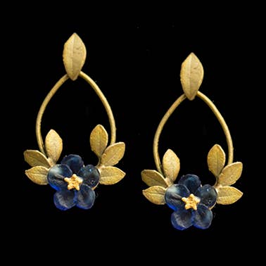 Blue Violet Hoop Earrings for wholesale by Michael Michaud