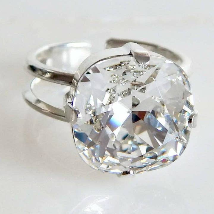 Clear crystal ring for wholesale by Love Your Bling®