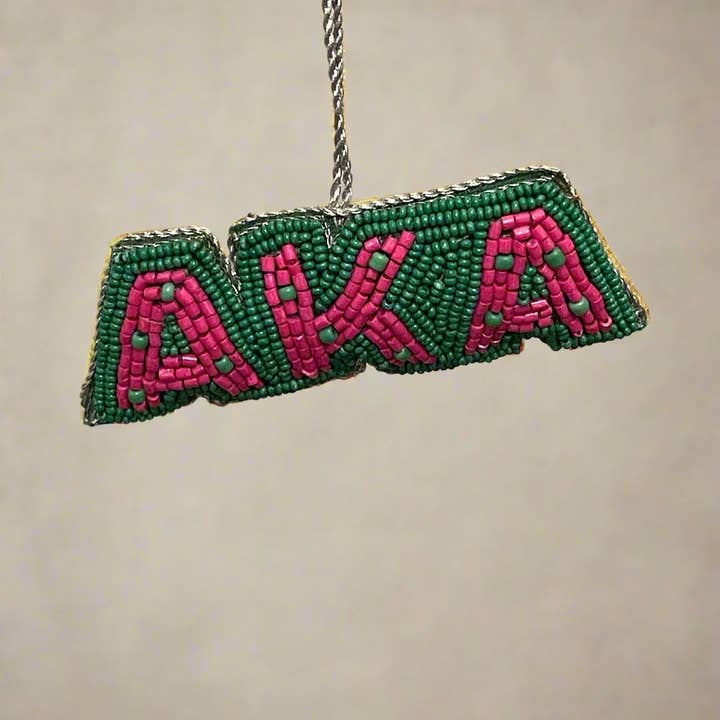 Mon Belle Amie - Wholesale Ornament - Alpha Kappa Alpha AKA Beaded Ornament4