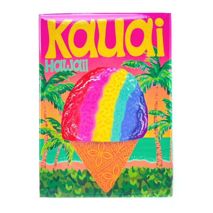 RAINBOW KAUAI SHAVE ICE MAGNET for wholesale by Lauren Taylor Creations