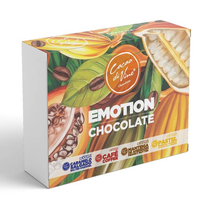 Emotion Box 12 - 150g for wholesale by Cacao di Vine Chocolate